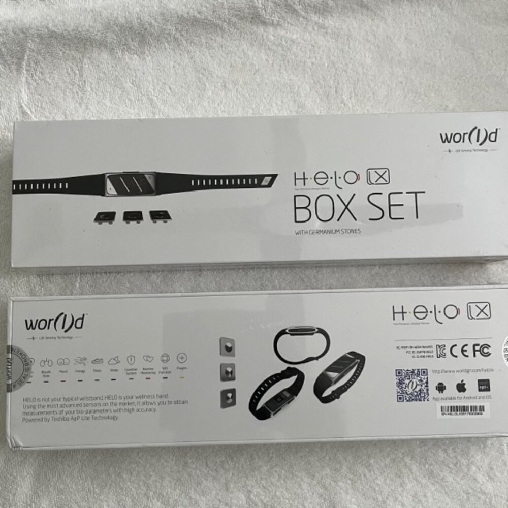 HELO LX Fitness and Health Monitor with Germanium Stones Box Set - Still Sealed